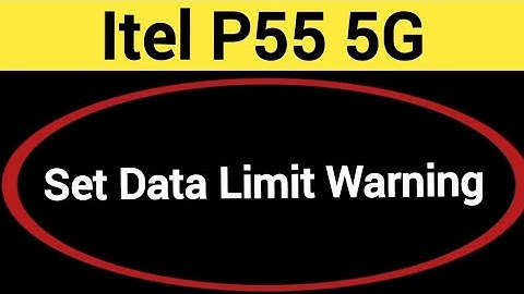 how to set data limit warning,Itel P55 5G me data limit kaise set kare