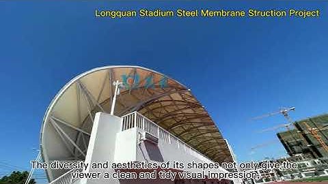 pvdf stadium roof tensile structure project