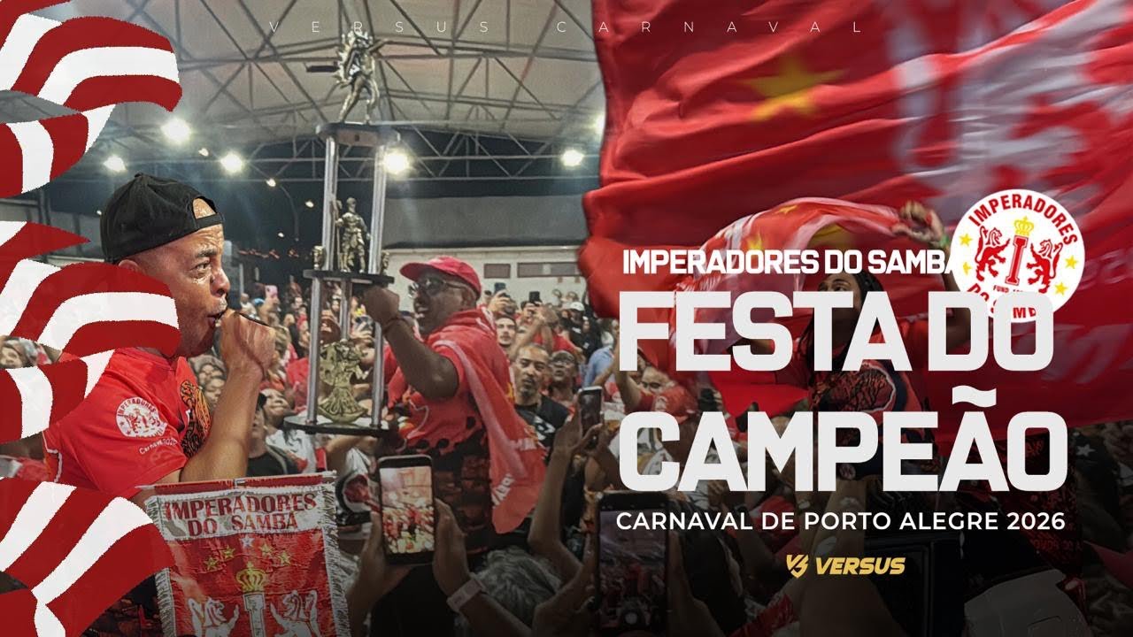 IMPERADORES DO SAMBA 2026 - FESTA DO CAMPEÃO COM CHEGADA DE TROFÉU E SAMBA
