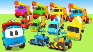 Car cartoons for kids & street vehicles cartoon full episodes  Leo the Truck & big trucks for kids.