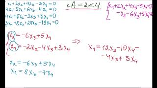 ФСР.  Система однородных уравнений.  Общее решение