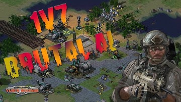 1v7 BRUTAL AI - Storm Island v1  ( Command & Conquer - Yuris Revenge )