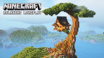 We Survived and Built a Large Tree House | Minecraft Relaxing Longplay (No Commentary)