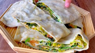 Spinach Bun: Low Oil/Salt  Sugar-Free  Grandpa's Lifelong Fresh & Soft Breakfast by 阿胖面食 434 views 1 month ago 4 minutes, 54 seconds