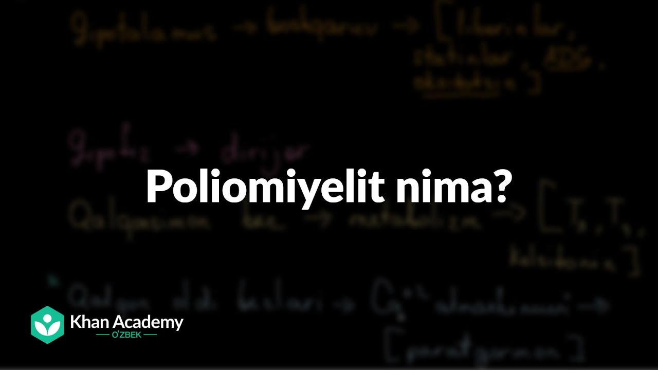Poliomiyelit nima? | Tibbiyot