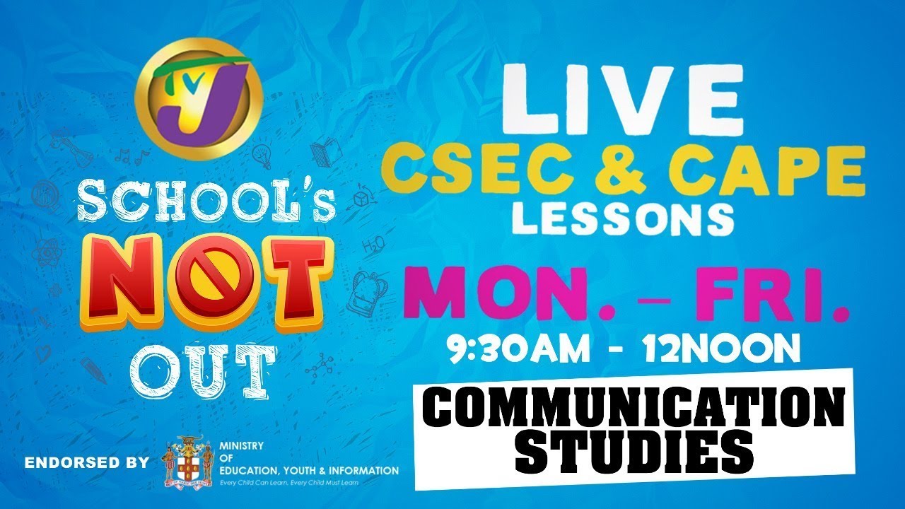 CAPE Communication Studies Lesson: Module 1 - June 3 2020 - YouTube