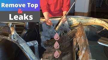 1969 Camaro Convertible Top Problems. Removing & restoration frame. Bends & power lift cylinder leak