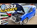 Ultimate vw caddy sleeper r32 turbo van swap  efiparts dyno wars