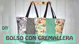 Cómo hacer un bolso tela con cremallera - YouTube