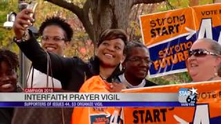 Interfaith prayer vigil held in support of Issues 44 and 53