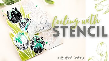 Foiling with Stencils | Ink Blending with Foil | Stencil Techniques