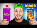 Booster Pokémon à 1€ vs 1000€ !