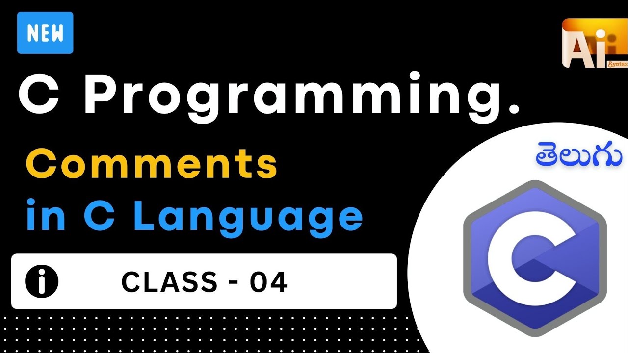 C Language Class 4 Tutorial | Comments in C Programming Explained in ...