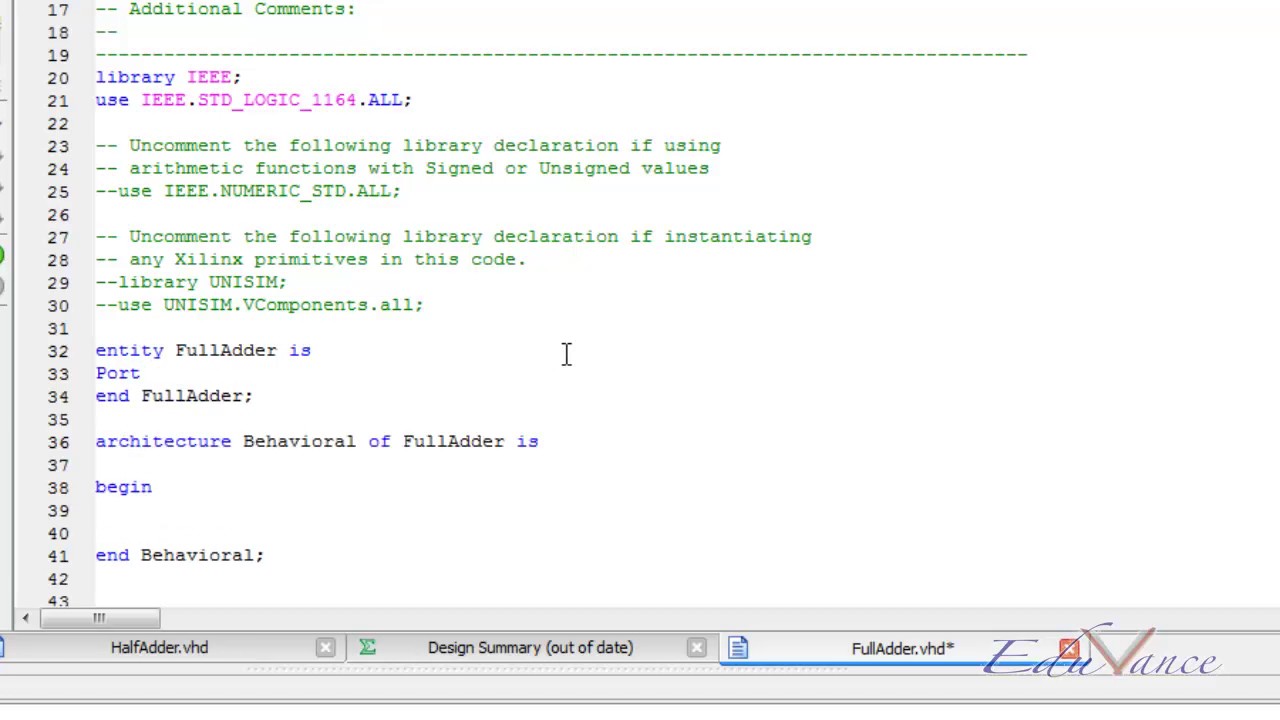 Vhdl Lecture 18 Lab 6 Fulladder Using Half Adder 