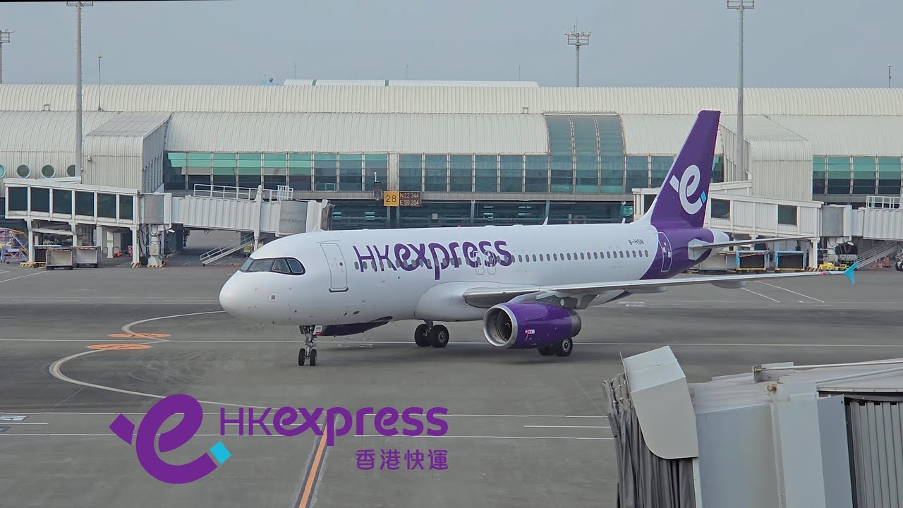 Hong Kong Express Airways A320-200 Kaohsiung to Hong Kong, Taxiing & Takeoff