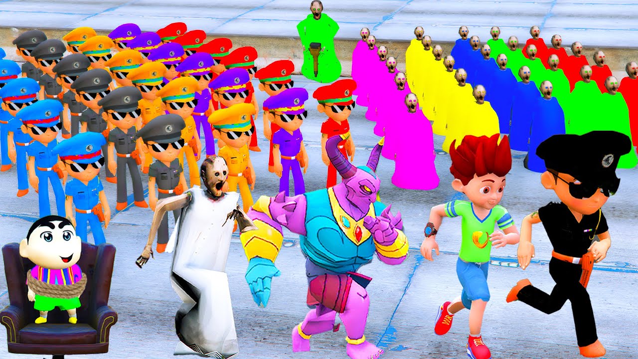 😎👿 1 Little Singham Attacked on Granny With Ice Power. Granny Attacked 🤣 in Gta 5 Gta5 Gameplay