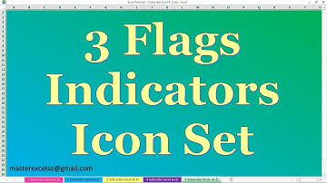 How to apply 3 Flags Indicators Icon set using Conditional Formatting in Excel 2013