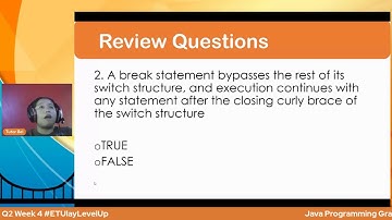 Java Programming Grade 12  - Friday Q2 Week 4 #ETUlayLevelUp #Quarter2