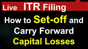 Capital Gain ITR2 2023-24| Set off and carry forward of losses 2023| carry forward loss next year|