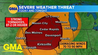 Severe storm threat in Midwest