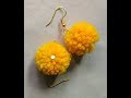 Making easy pom pom earrings/making pompom balls