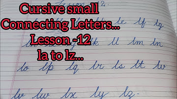 #How To Write Cursive Small Connecting Letters||Basics Begginers Handwriting Improvement||Lesson-13#
