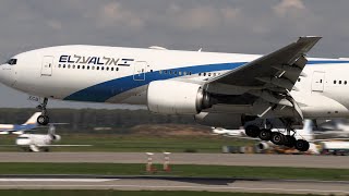 Огромный Боинг 777-200ER El Al Airlines в обновлённой ливрее.