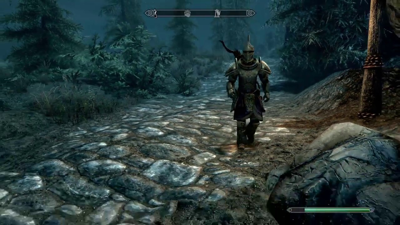 Skyrim The Adventures Of Snowball the dragonborn run away not that way