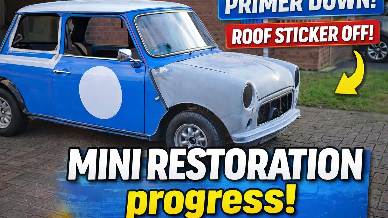 Обновление по реставрации мини-автомобиля! Передняя часть кузова из стекловолокна, грунтовка и уд...