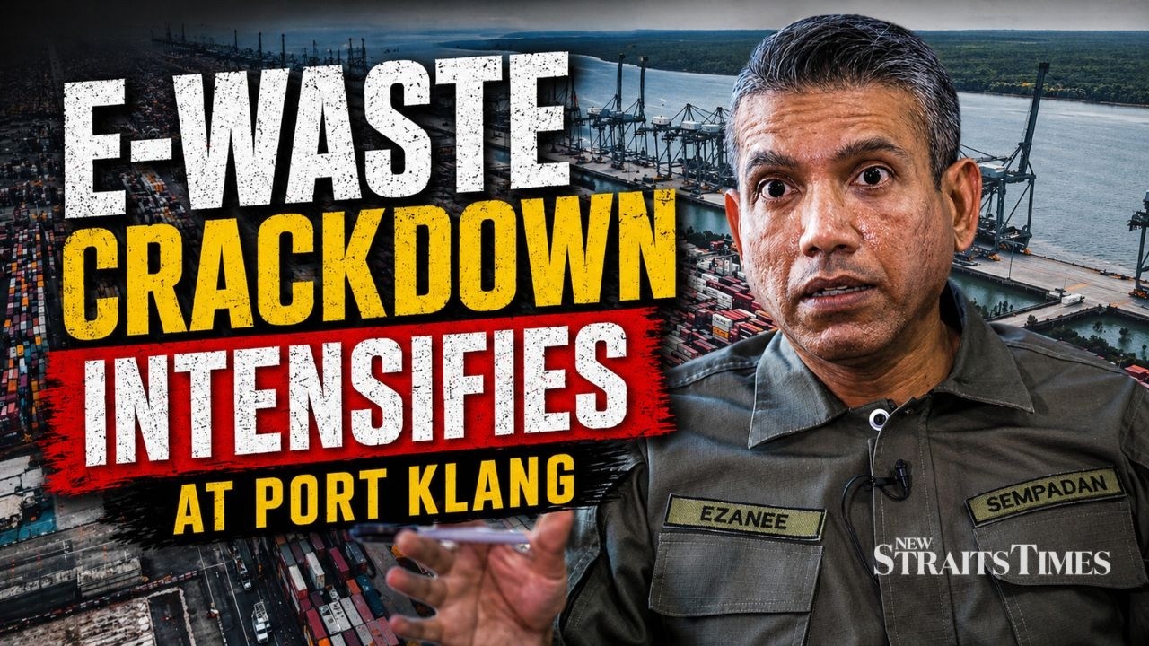 Inside the crackdown on illegal e-waste shipments at Port Klang - YouTube
