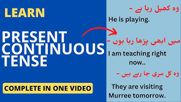 Present Continuous | Present Progressive Tense | Tenses in English Grammar with Examples Urdu Hindi