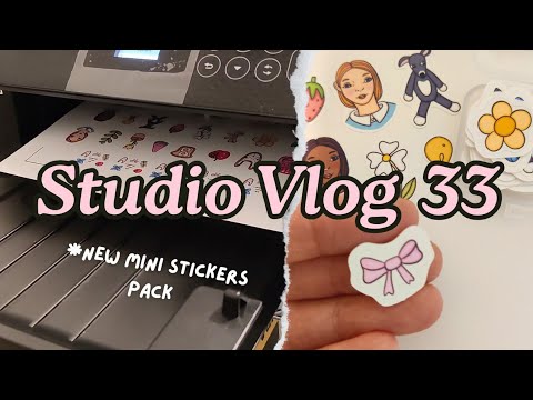 Mini Vlog Sticker Studio Vlog 33 - The making of tiny stickers continue - YouTube