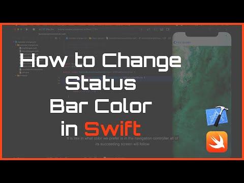 ვიდეო: როგორ შევცვალო ნავიგაციის ზოლის ფერი Swift-ში?