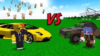 슈퍼카 VS 쓰레기 자동차 [ 거지와 부자 ] Super car vs Trash car in minecraft