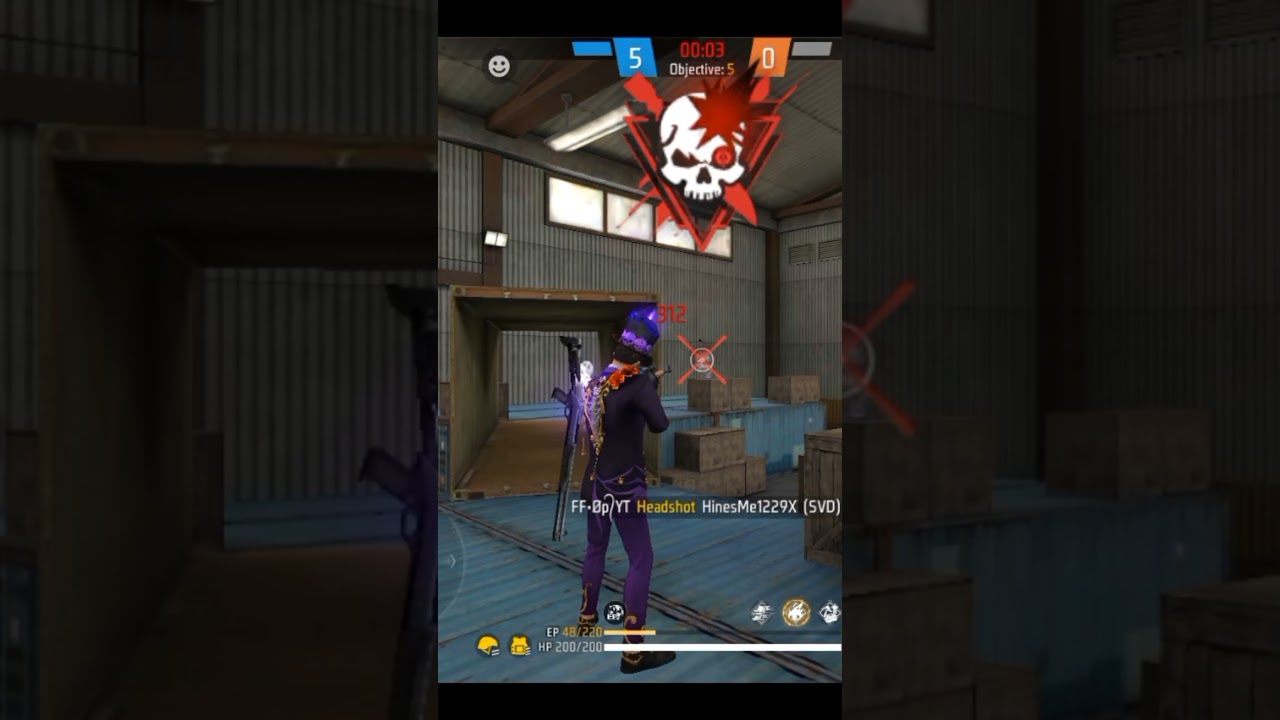 emote and AWM epic headshot in freefire 