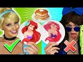 CINDERELLA VS STEP SISTERS PANCAKE ART CHALLENGE. Who Wins, Cinderella, Drizella, or Anastasia?