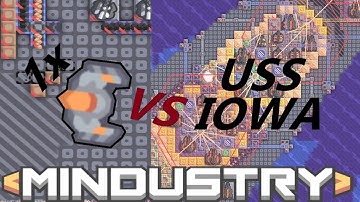Mindustry Attack Map - Attacking USS IOWA Using A Single Dagger.