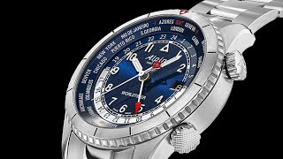 Alpina AL-255N4S26B Startimer Pilot Quartz Worldtimer Blue Dial