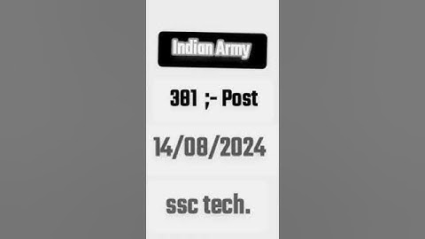 indian Army ssc tech recruitment 2024 #army #ssc #tech #recruitment