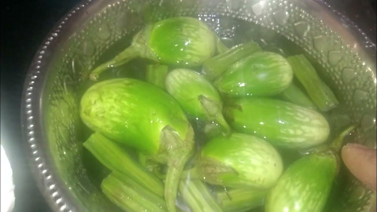 Brinjal with dried fish curry Vankaya Methalla kura Dry fish