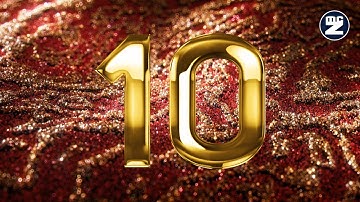 🎄 10 Second Christmas Countdown Timer • Festive Gold Number • Merry Christmas 2025 ❄️