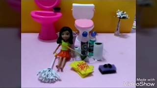 Barbie ve Minyatür Temizlik malzemeleri ( domestos, Vileda vs) polly pocket