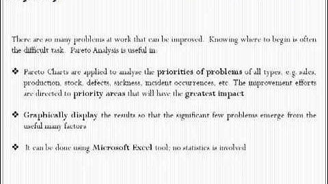 Six Sigma Pareto chart