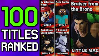 Ranking ALL 100 Boxing Ring Titles In Smash Ultimate