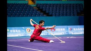 Men's Spear 男子枪术 第1名 上海寰裕体育 彭傲枫 9.68分 shang hai peng ao feng 槍術