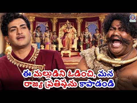 ఈ మల్లుడిని ఓడించి, మన రాజ్య ప్రతిష్ఠను కాపాడండి | NTR fighting scene | NTR & Jayalalitha