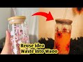 Old Jam Ki Bottle Se Banaya Stylish Glass | Zero Cost DIY Idea | Maff DIYZone @MaffDIYZone #reuse