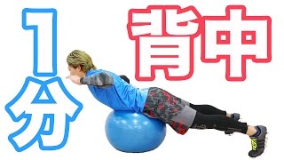 毎日1分で後ろ姿美人になる！背中の脂肪を落とすバックエクステンションバランスボール筋トレの正しいやり方を詳しく解説！