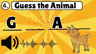 Guess the Animal | Listen to the Sound & Fill in the Missing Letter | Fun Learning for Kids”