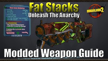 Borderlands 2 | Fat Stacks | Unleash The Anarchy | Modded Weapon Guide